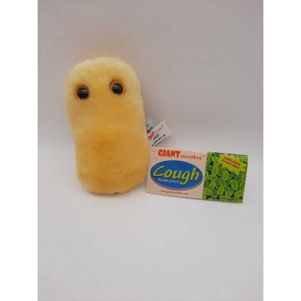 Giant Microbes Plush by Drew Oliver 6" Cough w/Facts Card Medical Biology